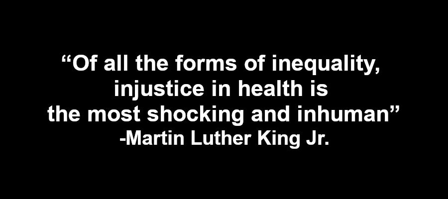 Martin Luther King Jr. on inequality in health