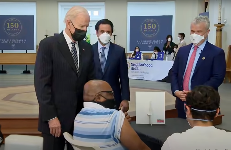 President Biden Visits Covid-19 Clinic