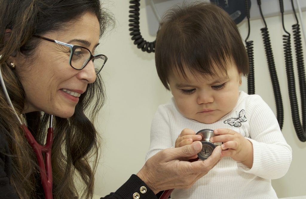 baby and doctor